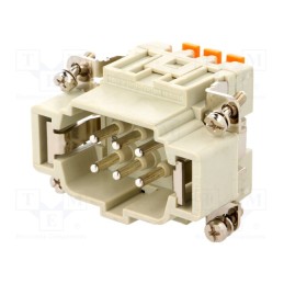 1 pcs x ILME - CSHM 06 - Connector: HDC, contact insert, male, CSH, PIN: 6, 6+PE, size 44.27