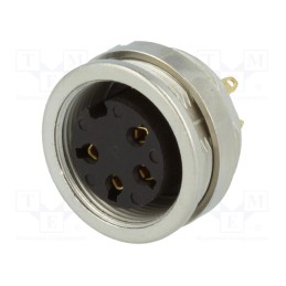 1 pcs x LUMBERG - 0304 04 - Connector: M16, socket, female, soldering, PIN: 4, 5A, 250V, IP68