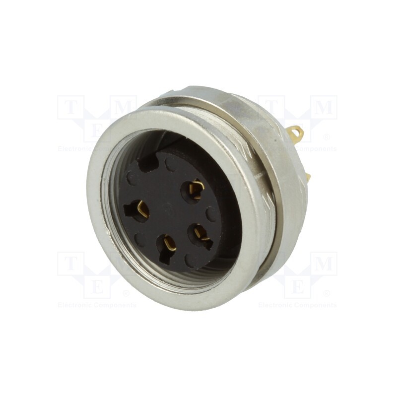 1 pcs x LUMBERG - 0304 04 - Connector: M16, socket, female, soldering, PIN: 4, 5A, 250V, IP68