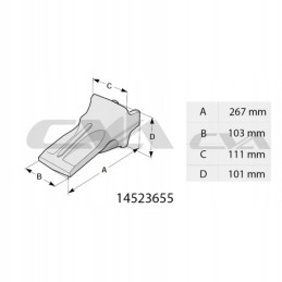 Spoons type Volvo 20gpe 14523655 4 5kg