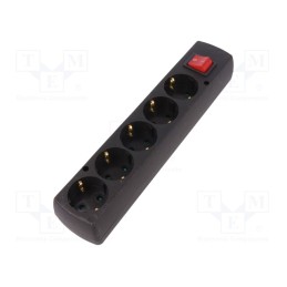 1 pcs x JONEX - 5907570028616 - Connector: AC supply, female, splitter, 2P+PE, 250VAC, 16A, black