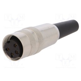 1 pcs x LUMBERG - KV 40 - Connector: M16, plug, female, soldering, for cable, PIN: 4, 5A, 250V