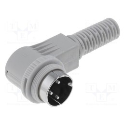 1 pcs x HIRSCHMANN - 932906117 MAWI 3100 - Plug, DIN, male, PIN: 3, Layout: 180°, angled 90°, for cable