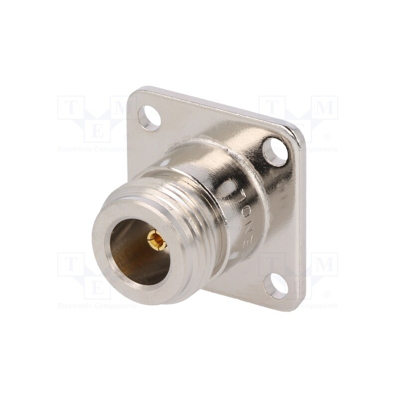 1 pcs x AMPHENOL RF - N6551A1-NT3G-50 - Socket, N, female, straight, 50Ω, soldering, PTFE, gold-plated