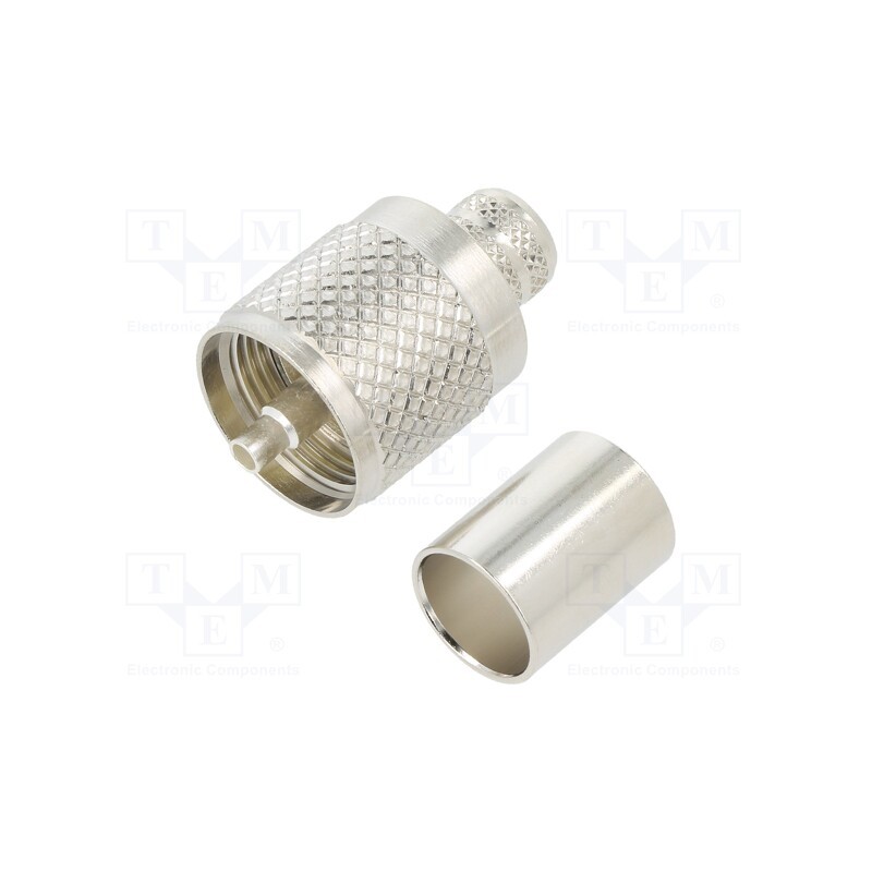 1 pcs x AMPHENOL RF - 083-8SP-RFX - Plug, UHF (PL-259), male, straight, soldering,crimped, for cable