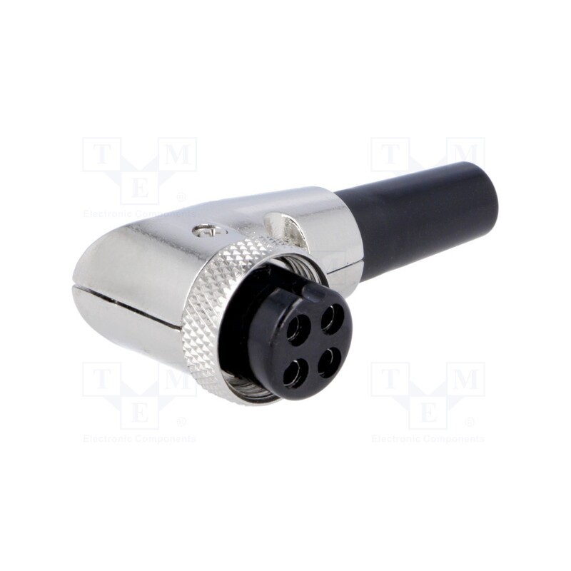 1 pcs x NINIGI - MIC364 - Plug, microphone, female, PIN: 4, with strain relief, for cable