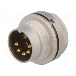 1 pcs x LUMBERG - 0314 05 - Connector: M16, socket, male, soldering, PIN: 5, 5A, 60V, IP68