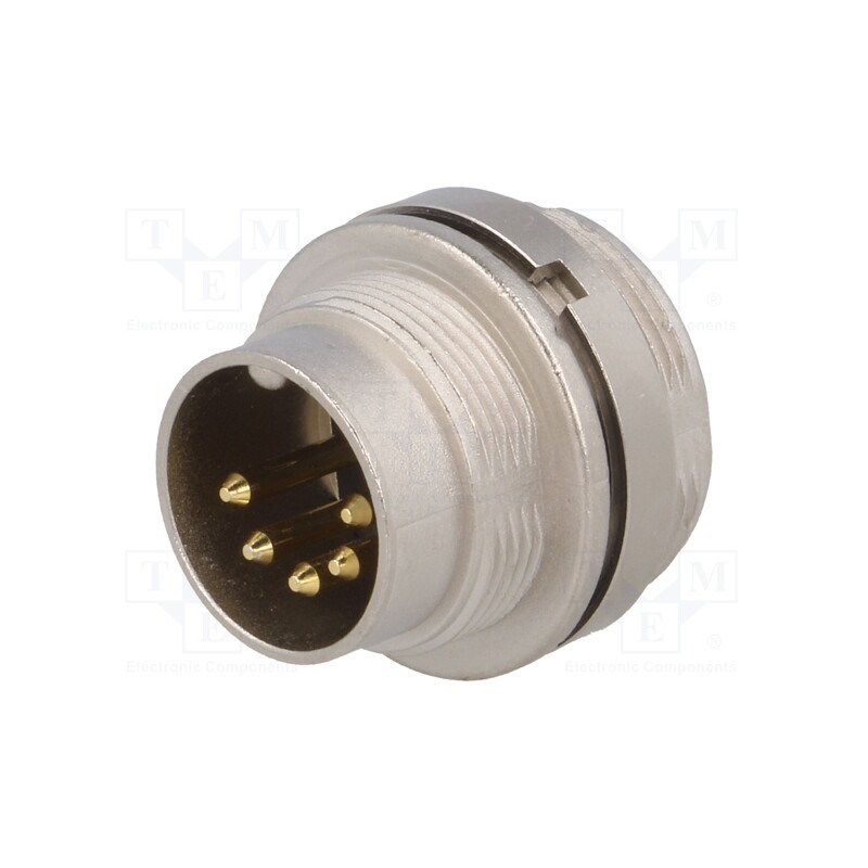 1 pcs x LUMBERG - 0314 05 - Connector: M16, socket, male, soldering, PIN: 5, 5A, 60V, IP68