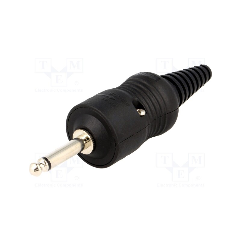1 pcs x CLIFF - CL2075 - Plug, Jack 6,3mm, mono, ways: 2, straight, Jumbo, 15mm