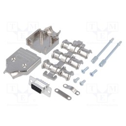 1 pcs x MH CONNECTORS - MHDM9-DM9S-K - D-Sub, PIN: 9, plug, female, straight, soldering, for cable