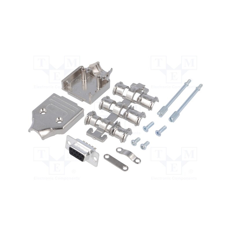 1 pcs x MH CONNECTORS - MHDM9-DM9S-K - D-Sub, PIN: 9, plug, female, straight, soldering, for cable