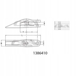 Bucket teeth for mini excavators 1386410 1359380 1kg