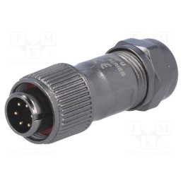 1 pcs x WEIPU - ST1210/P6 - Plug, ST12, male, PIN: 6, IP67, 5÷8mm, 5A, soldering, for cable, 125V