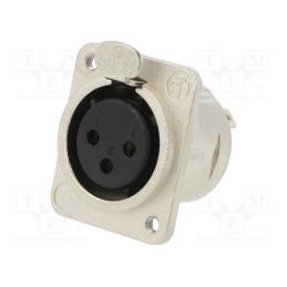 1 pcs x NEUTRIK - NC3FDM3-L-1 - CHASS. CON. FEMALE 3POLE L W/M3
