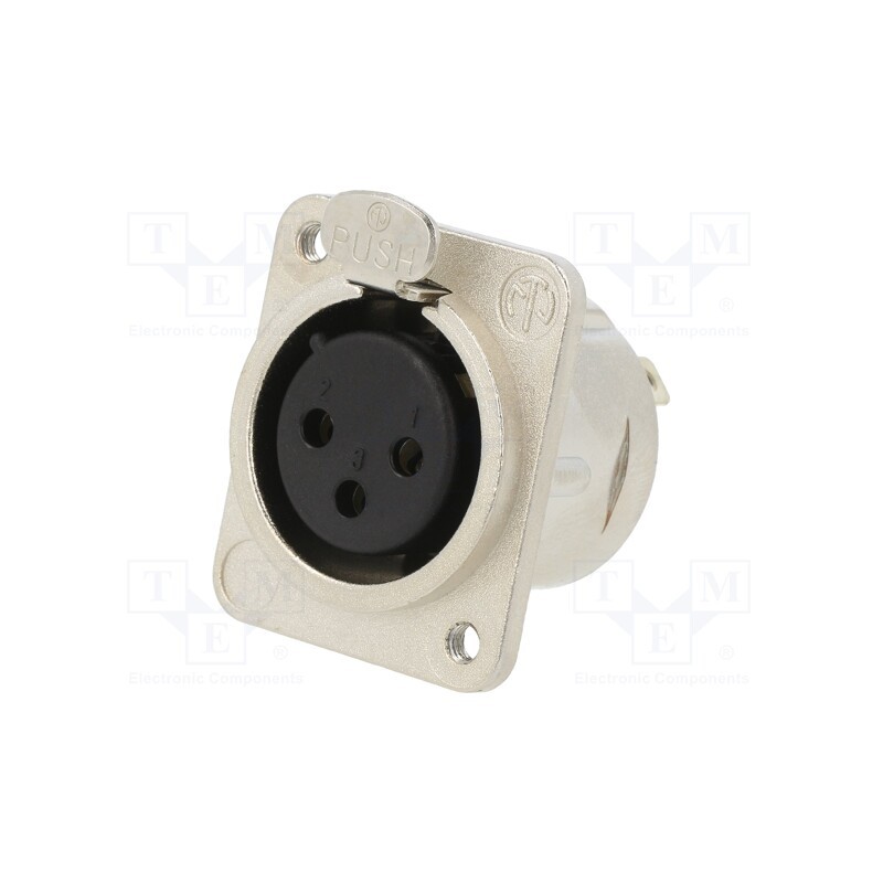 1 pcs x NEUTRIK - NC3FDM3-L-1 - CHASS. CON. FEMALE 3POLE L W/M3