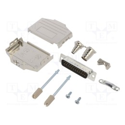 1 pcs x Amphenol Communications Solutions - L17DPPK25-M+L717SDB25P - D-Sub, PIN: 25, male, straight, soldering, for cable, gold 