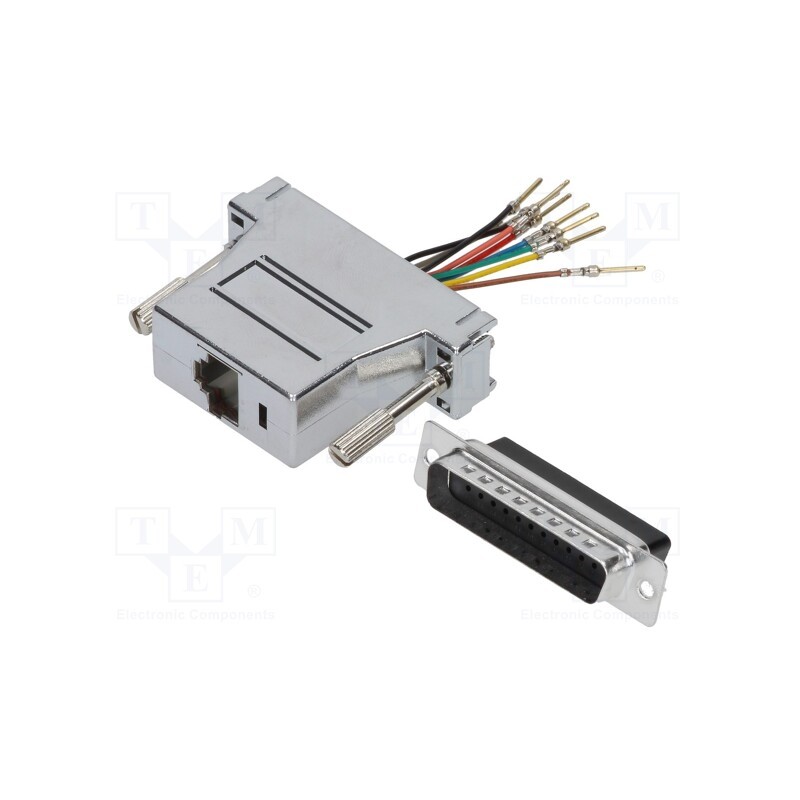 1 pcs x MH CONNECTORS - MHDA25-PMJ8-M-K-RC - Transition: adapter, D-Sub 25pin male,RJ45 socket