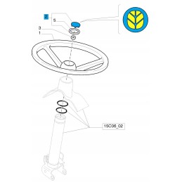 Steering wheel nut plug new holland 87668104 cnh