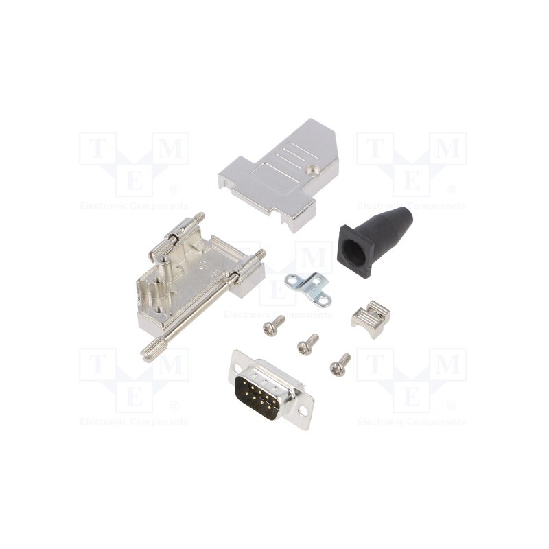 1 pcs x ENCITECH - 6355-0042-21 - D-Sub, PIN: 9, plug, male, soldering, for cable, black