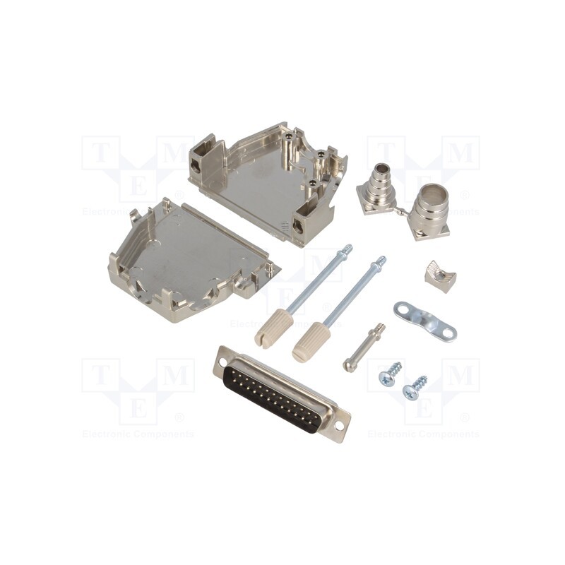 1 pcs x ENCITECH - DSSK25-M-DBP-K - D-Sub, PIN: 25, plug, male, soldering, for cable, black