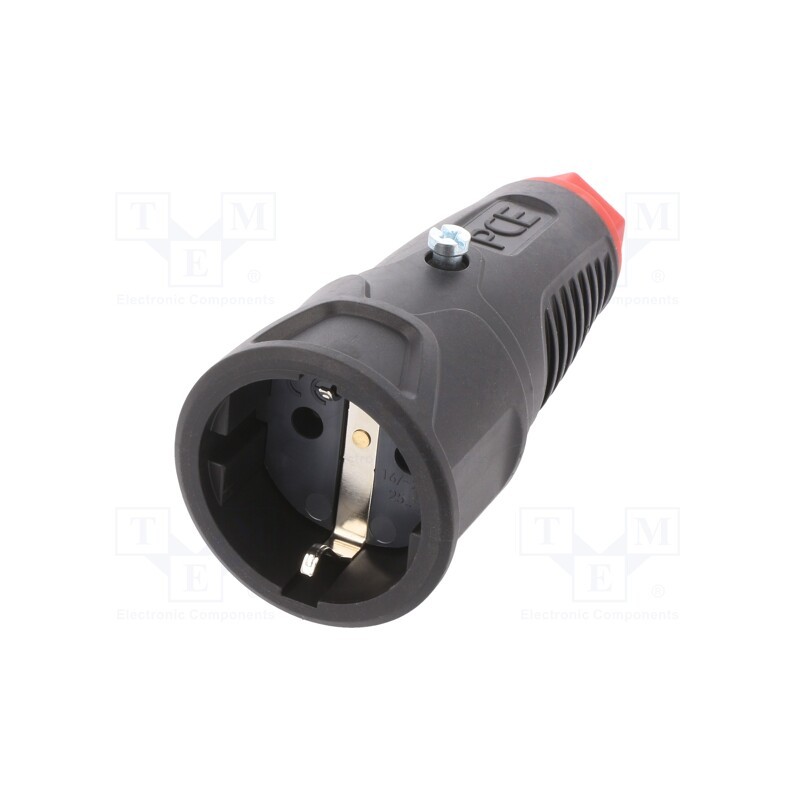 1 pcs x PCE - 2520-SR - Connector: AC supply, female, socket, 2P+PE, 250VAC, 16A, for cable