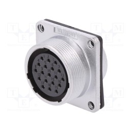 1 pcs x WEIPU - WS24K19ZZ1 - Socket, WS, female, PIN: 19, flange (4 holes),for panel mounting
