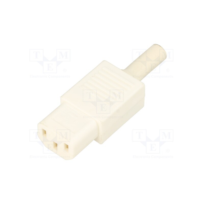 1 pcs x BULGIN - PX0587/WH - Connector: AC supply, plug, female, 10A, 250VAC, IEC 60320, C13 (F)