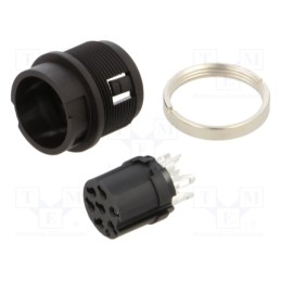 1 pcs x BINDER - 99 0624 00 07 - Connector: circular, 678, 32V, PIN: 7, socket, female, soldering