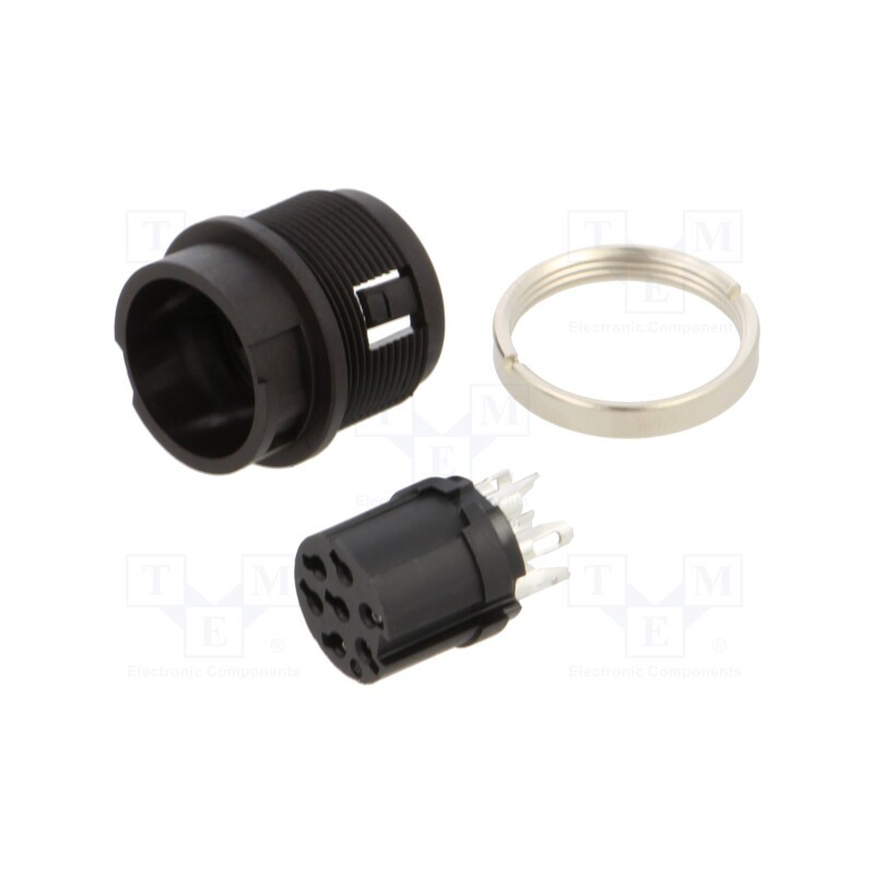 1 pcs x BINDER - 99 0624 00 07 - Connector: circular, 678, 32V, PIN: 7, socket, female, soldering