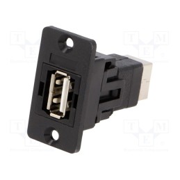 1 pcs x CLIFF - CP30609N - Adapter, USB A socket,USB B socket, SLIM, USB 2.0, gold-plated