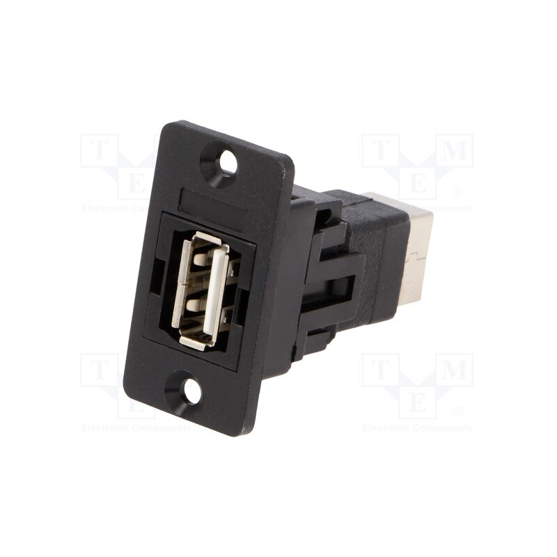 1 pcs x CLIFF - CP30609N - Adapter, USB A socket,USB B socket, SLIM, USB 2.0, gold-plated