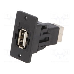 1 pcs x CLIFF - CP30609NX - Adapter, USB A socket,USB B socket, SLIM, USB 2.0, gold-plated