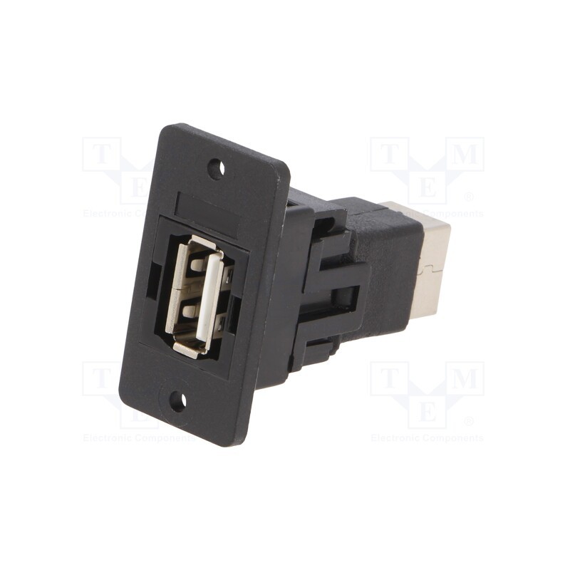 1 pcs x CLIFF - CP30609NX - Adapter, USB A socket,USB B socket, SLIM, USB 2.0, gold-plated
