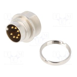 1 pcs x LUMBERG - SFV 71 - Connector: M16, socket, male, soldering, PIN: 7, 5A, 60V, IP40