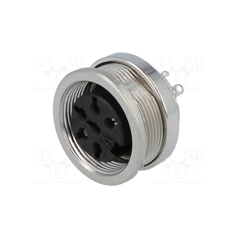 1 pcs x AMPHENOL - T3403000U - Connector: M16, socket, female, soldering, PIN: 6, 5A, 300V, IP40