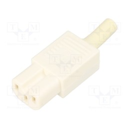 1 pcs x BULGIN - PX0597/WH - Connector: AC supply, plug, female, 10A, 250VAC, IEC 60320, C13 (F)