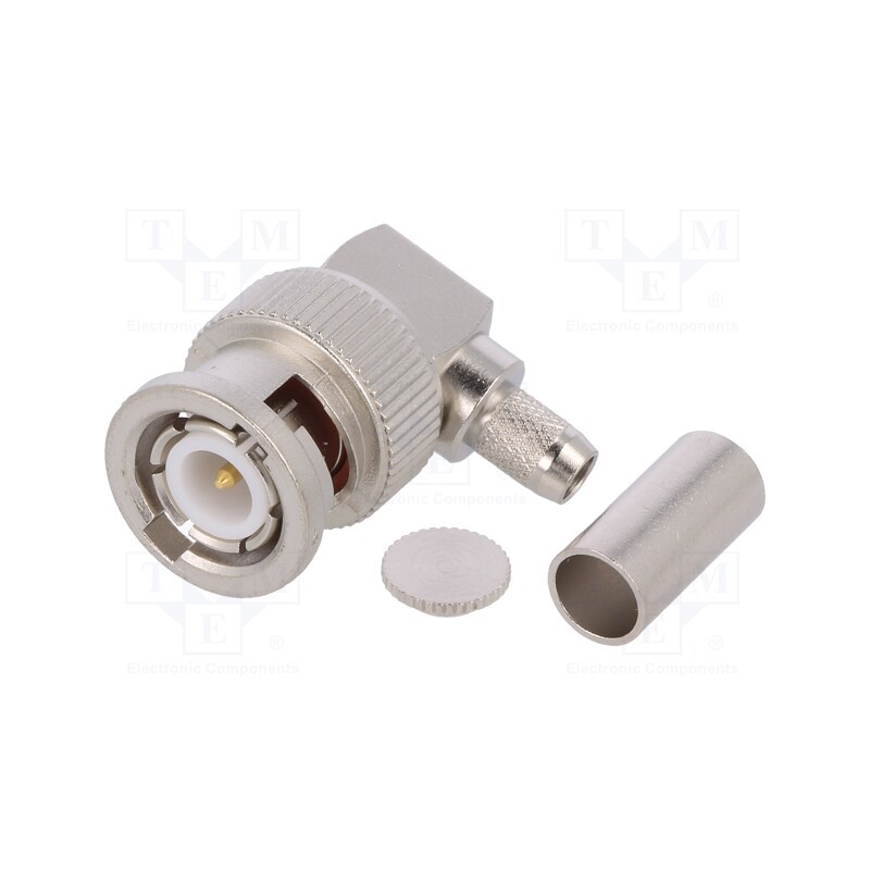 1 pcs x TELEGu00c4RTNER - J01000A1257 - Plug, BNC, male, angled 90°, 50Ω, B9907,RG58C/U, soldering,crimped
