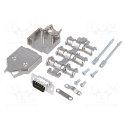 1 pcs x MH CONNECTORS - MHDM9-DM9P-K - D-Sub, PIN: 9, plug, male, straight, soldering, for cable