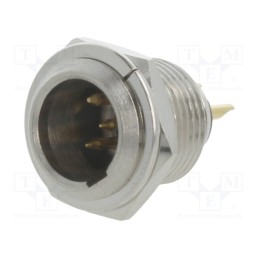 1 pcs x NINIGI - MXLR-4W-C - Socket, XLR mini, male, PIN: 4, soldering, Ø11mm