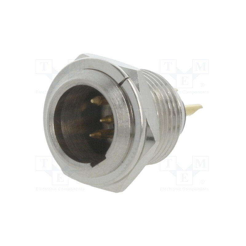 1 pcs x NINIGI - MXLR-4W-C - Socket, XLR mini, male, PIN: 4, soldering, Ø11mm