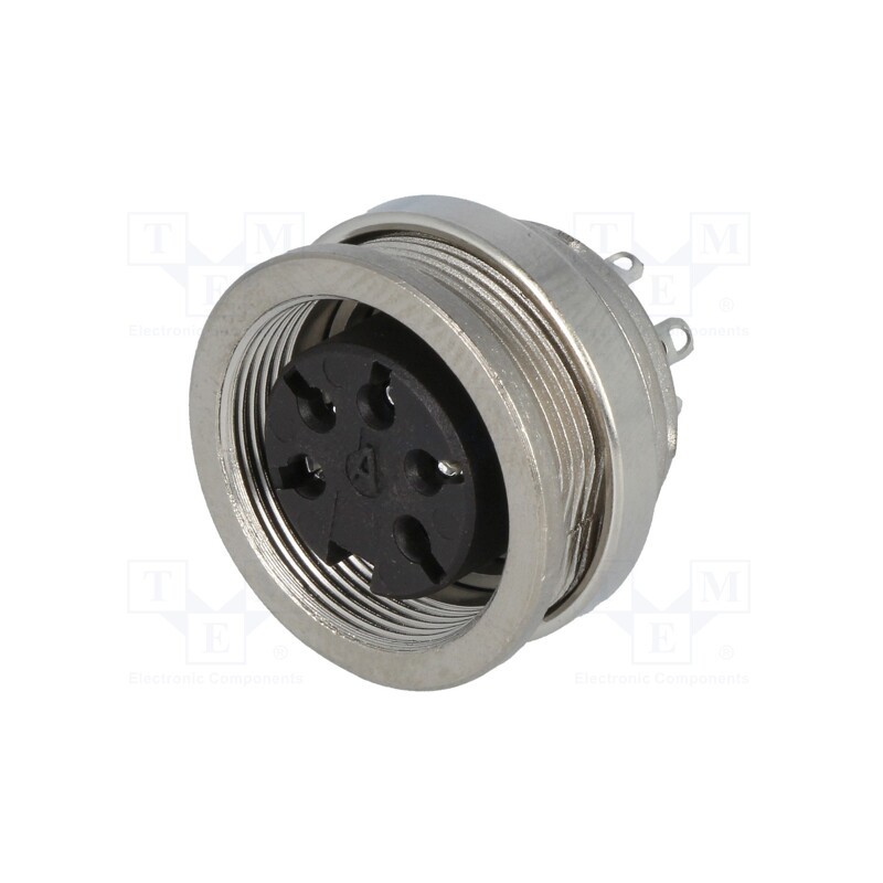 1 pcs x AMPHENOL - T3363000U - Connector: M16, socket, female, soldering, PIN: 5, 5A, 300V, IP40
