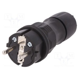 1 pcs x PLASTROL - W-97446 - Connector: AC supply, male, plug, 2P+PE, 250VAC, 16A, for cable