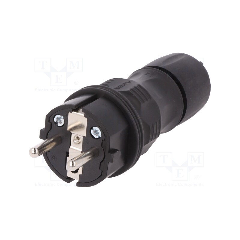 1 pcs x PLASTROL - W-97446 - Connector: AC supply, male, plug, 2P+PE, 250VAC, 16A, for cable