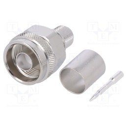 1 pcs x TELEGu00c4RTNER - J01020A0110 - Plug, N, male, straight, 50Ω, RG214, crimped, for cable, PTFE