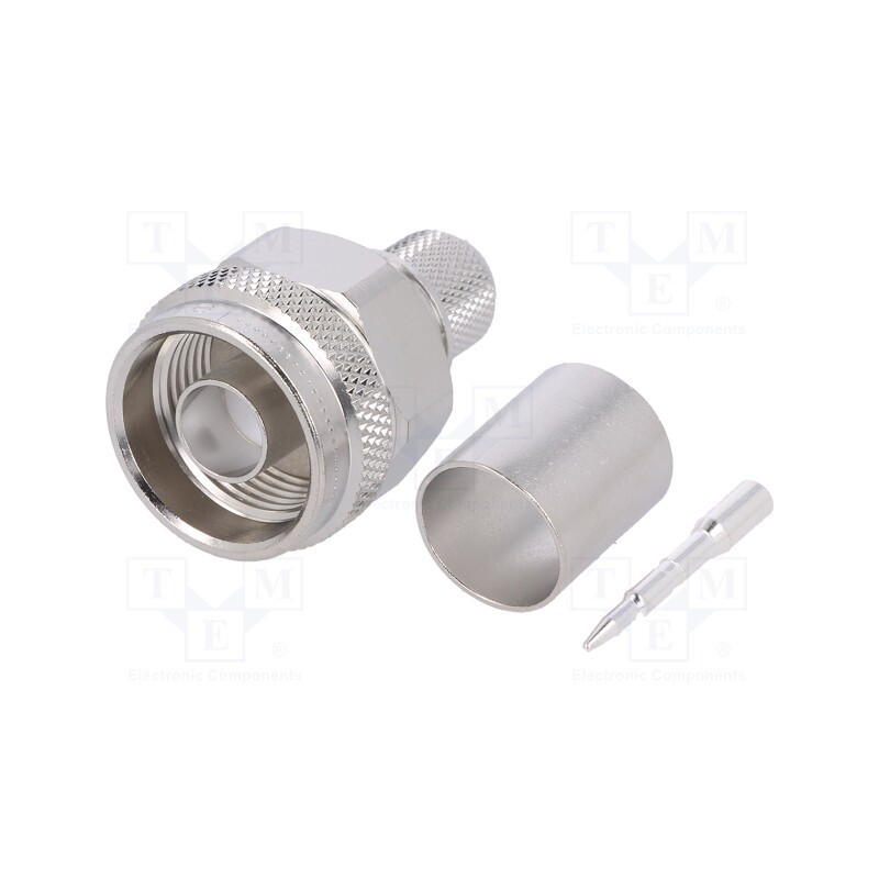 1 pcs x TELEGu00c4RTNER - J01020A0110 - Plug, N, male, straight, 50Ω, RG214, crimped, for cable, PTFE