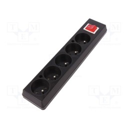 1 pcs x JONEX - 5907570007581 - Connector: AC supply, female, splitter, 2P+PE, 250VAC, 16A, black