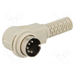 1 pcs x HIRSCHMANN - 932909117 MAWI 5100 S - Plug, DIN, male, PIN: 5, Layout: 180°, angled 90°, for cable