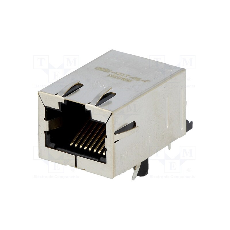 1 pcs x BEL FUSE - 08B1-1X1T-06-F - Socket, RJ45, PIN: 8, shielded,with isolation transformer, THT