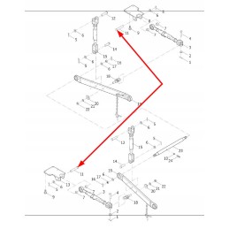 Te300 56 07 hanger mounting pin m18 x 105