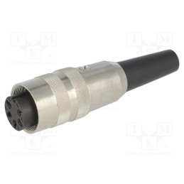 1 pcs x LUMBERG - KV 50/6 - Connector: M16, plug, female, soldering, for cable, PIN: 5, 5A, 250V